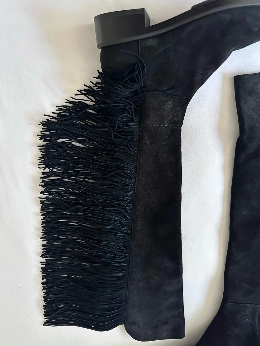 Stuart Weitzman Suede Fringe Boots size 7